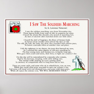 Póster Vi Os Soldados Marchando 16" x 11"