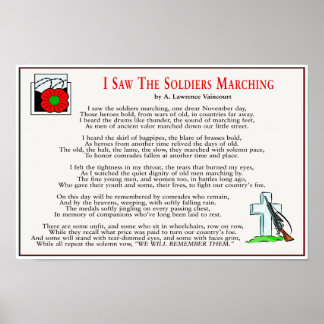 Póster Vi Os Soldados Marchando 16" x 11"