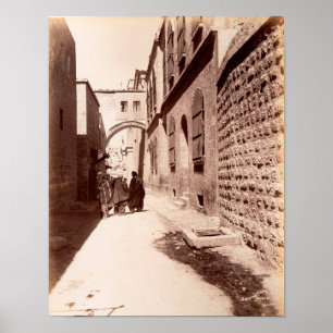 Poster Via Dolorosa Street em Jerusalém