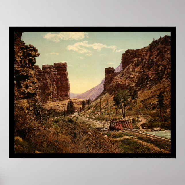 Póster Via-férrea Denver e Rio Grande em Utah 1900 (Frente)