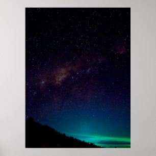 Poster Via Látea Galáxia Starry Night Sky Celestial