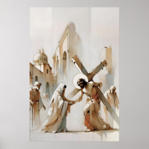 Poster Via-Sacra Jesus Encontra a Sua Mãe