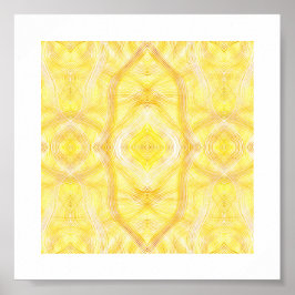 Poster Viaduct Abstract Yellow White Watercolor Art