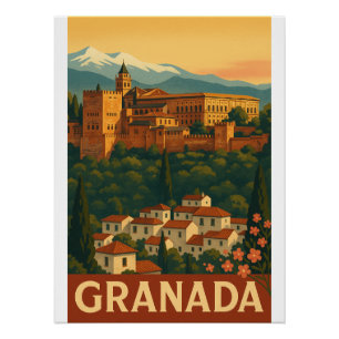 Póster Viagem 2025 - Granada, Espanha