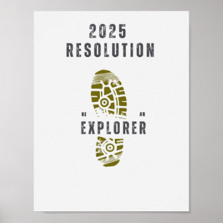 Poster Viagem 2025 resolução seja uma arte de exploração