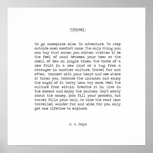 Poster Viagem Adventure Cote de A. W. Doys (Frente)