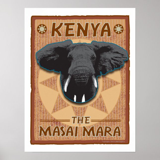 Póster VIAGEM-África-Quênia (Frente)