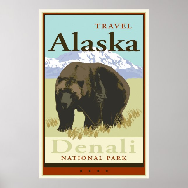 Póster Viagem Alaska (Frente)