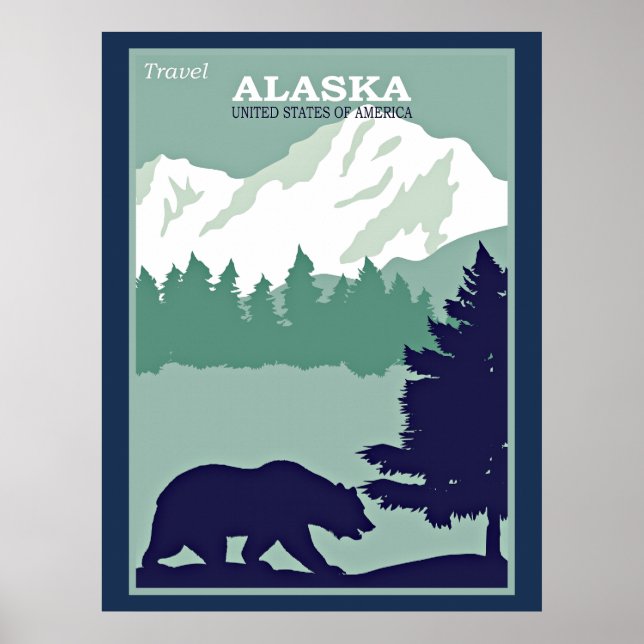 Poster Viagem Alaska (Frente)