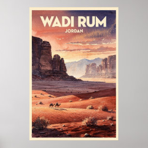 Poster Viagem Antiga ao Wadi Rum Jordânia