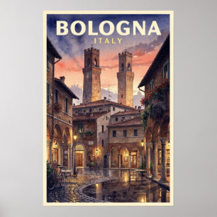 Poster Viagem Antiga Bolonha Itália