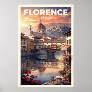 Poster Viagem Antiga Florença Itália