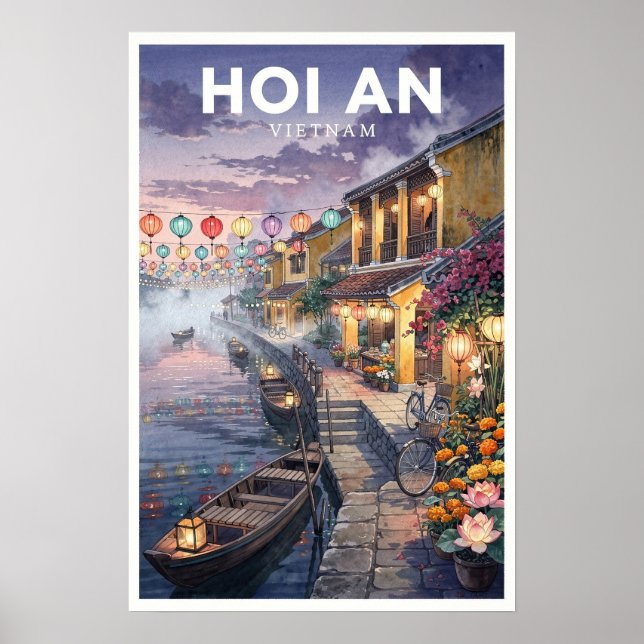 Poster Viagem Antiga Hoi An Vietnã (Frente)