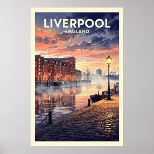 Poster Viagem Antiga Liverpool Inglaterra