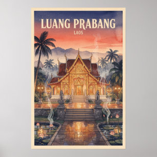 Poster Viagem Antiga Luang Prabang Laos