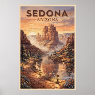 Poster Viagem Antiga Sedona Arizona