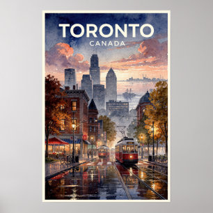 Poster Viagem Antiga Toronto Canadá