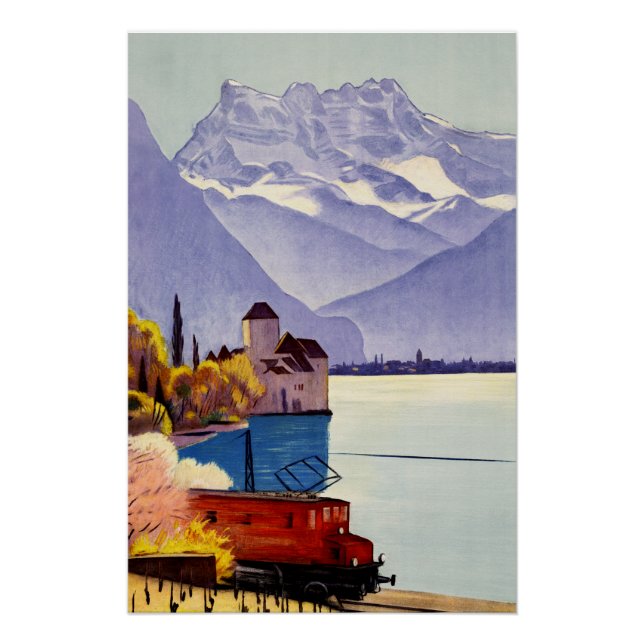 Póster Viagem ao Lago de Genebra (Frente)