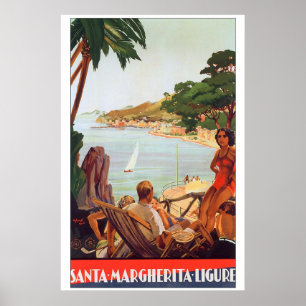 Póster Viagem ao papai noel Margherita Ligure Italia