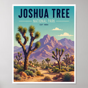 Poster Viagem ao Parque Nacional Joshua Tree Antigo