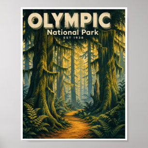 Poster Viagem ao Parque Nacional Olímpico Antigo
