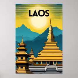 Poster Viagem Art Laos