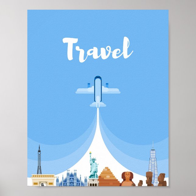 Poster Viagem Art Viagem ao redor do mundo (Frente)