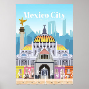 Poster Viagem Art Viagem Para A Cidade Do México