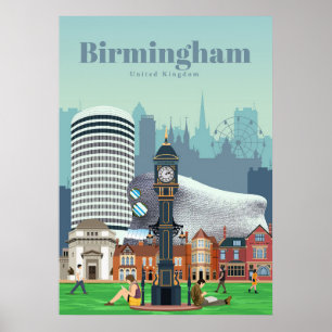 Poster Viagem Art Viagem Para Birmingham