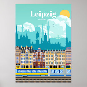 Poster Viagem Art Viagem Para Leipzig Alemanha