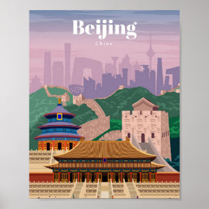 Poster Viagem Art Viagem para Pequim China
