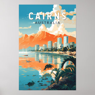 Poster Viagem Art Vintage da Austrália no Cairns