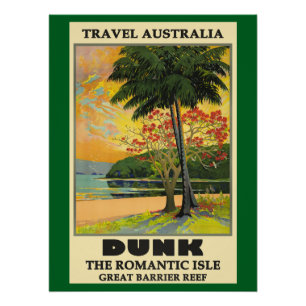 Póster Viagem Austrália, Dunk,