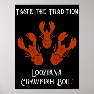 Poster Viagem Cajun Louisiana Crawfish Boil