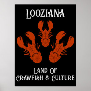 Poster Viagem Cajun Louisiana Crawfish Creole