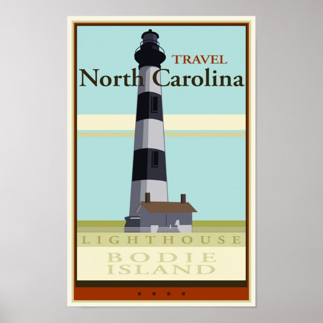 Poster Viagem Carolina do Norte (Frente)