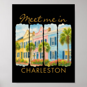 Poster Viagem Charleston Carolina do Sul Encontre-me em C