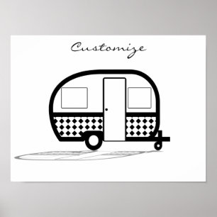 Poster Viagem clássico Trailer Caravan Thunder_Cove