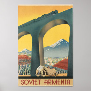 Poster Viagem da Armênia Vintage