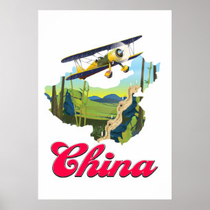 poster viagem da China
