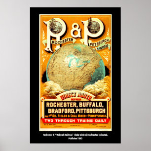 Poster  Viagem da Ferrovia de Buffalo Rochester e Pittsbu