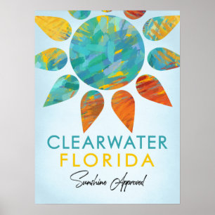Poster Viagem da luz do sol de Clearwater Florida