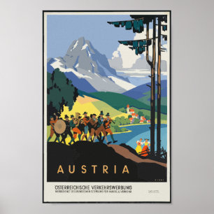 Poster Viagem da Vintage Áustria