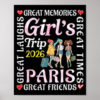 Poster Viagem das Meninas 2026 Paris Ótima Viagem de Amig