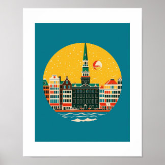 Poster Viagem de Amesterdã