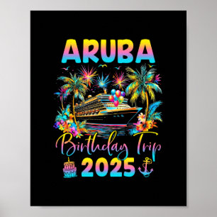 Poster Viagem de aniversário da Aru 2025 Cruzeiro Festa d