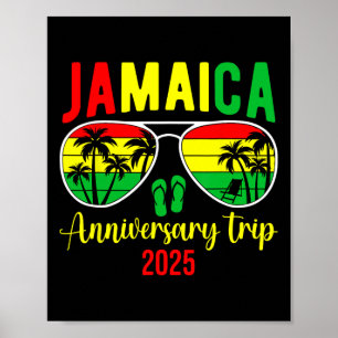 Poster Viagem de Aniversário Jamaicaa 2025 Casal Correspo