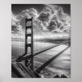 Poster Viagem de Arte de ouro Ponte  San Francisco