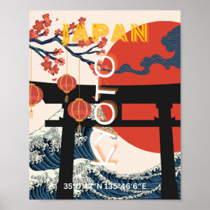 Poster Viagem de Arte do Japão em Quioto, Retro-Viagem Ar