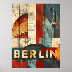 Poster Viagem de Berlim - Arte Vintage